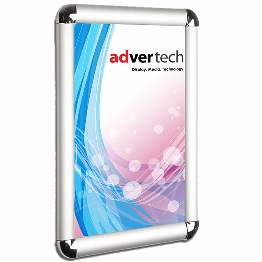 Round Or Mitred Corner Hanging A3 Aluminum Extrusion Snap Custom Frame For Advertising