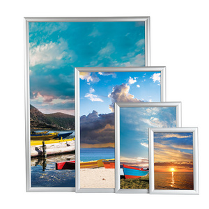 Aluminum extrusion poster frame silver Advertising snap frame