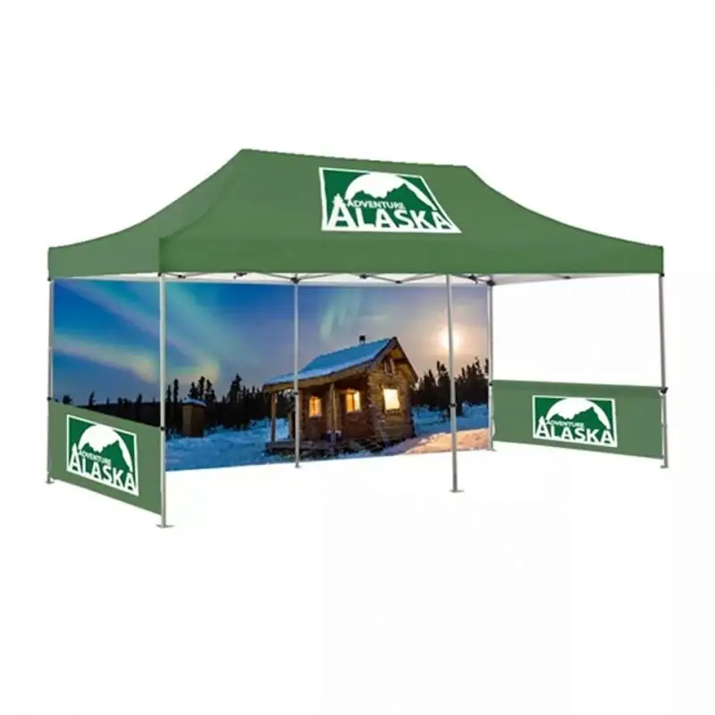 Outdoor 3x3 3x4.5 3x6m aluminium pop up folding gazebo 3x4 commercial heavy duty custom printed advertising gazebo tent