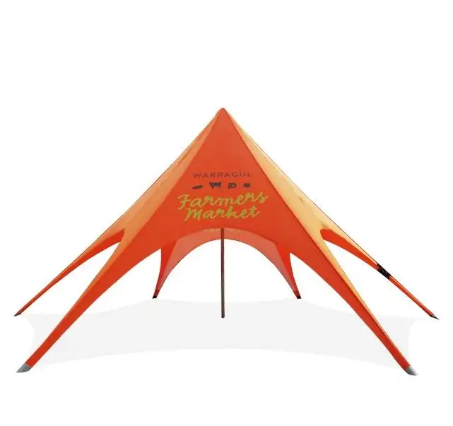 Custom Outdoor Large Single Pole Camping Spider Tent Beach Party Events Star Canopy Tent