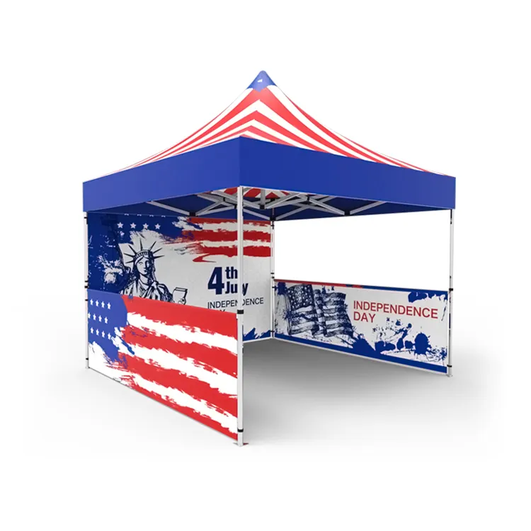 Branded 3x3m gazebo custom tent canopies printed logo with side wall