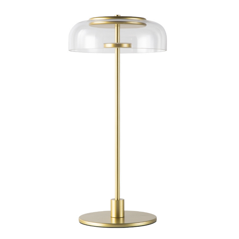 Simple modern glass decorative stand reading table lighting led metal hotel night table lamps