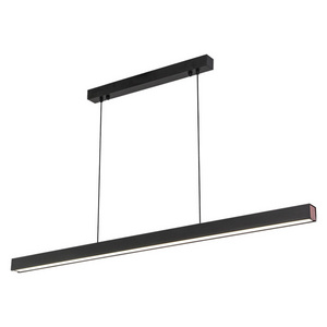 Simple Modern Long Strip Lamp with Adjustable Cord Suspension Hanging Lamp for Office Commercial Area Linear LED Pendant Light