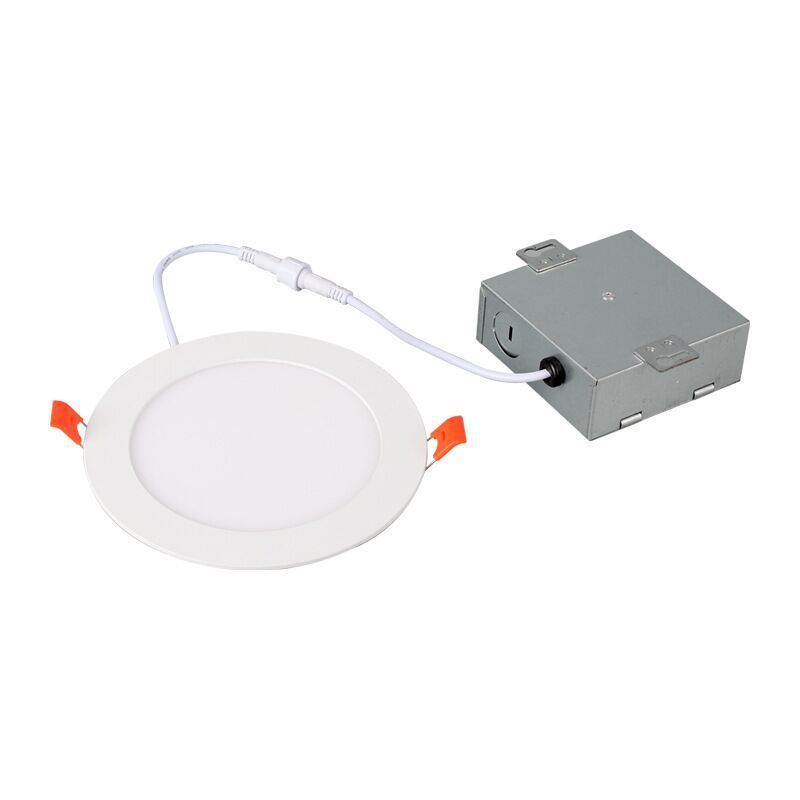 6 Inch 5CCT Slim LED Recessed Ceiling Light with Junction Box 2700K/3000K/3500K/4000K/5000K Optional 12W Eqv 110W