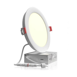 6 Inch 5CCT Slim LED Recessed Ceiling Light with Junction Box 2700K/3000K/3500K/4000K/5000K Optional 12W Eqv 110W