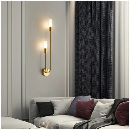 Postmodern Light Luxury Wall Lamp Hotel Living Room Background Wall Aisle Creative Staircase Bedroom Bedside Lamp Wall Lamp