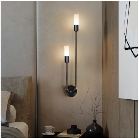 Postmodern Light Luxury Wall Lamp Hotel Living Room Background Wall Aisle Creative Staircase Bedroom Bedside Lamp Wall Lamp