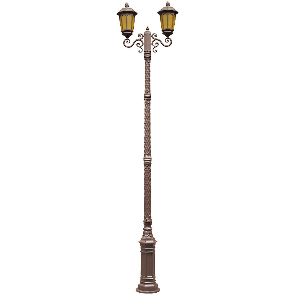 outdoor lamp post light waterproof triple-head classic design black lamp diecast aluminum garden yard post lights