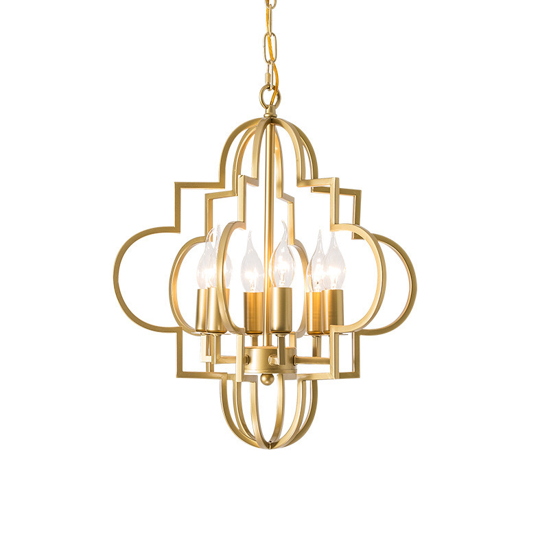 New Gold American Country Style Small Chandelier For Bedroom Dinning Room Creative Home Deco Lighting Fixtures Bedside Luster