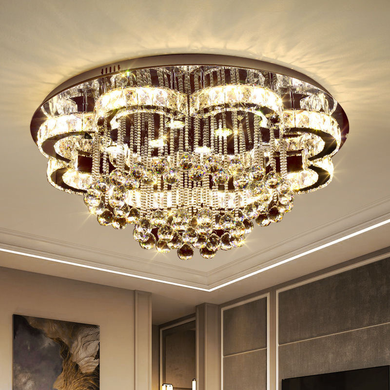 living room led chandelier crystal lights for ceiling lamp modern decoration hanging light india