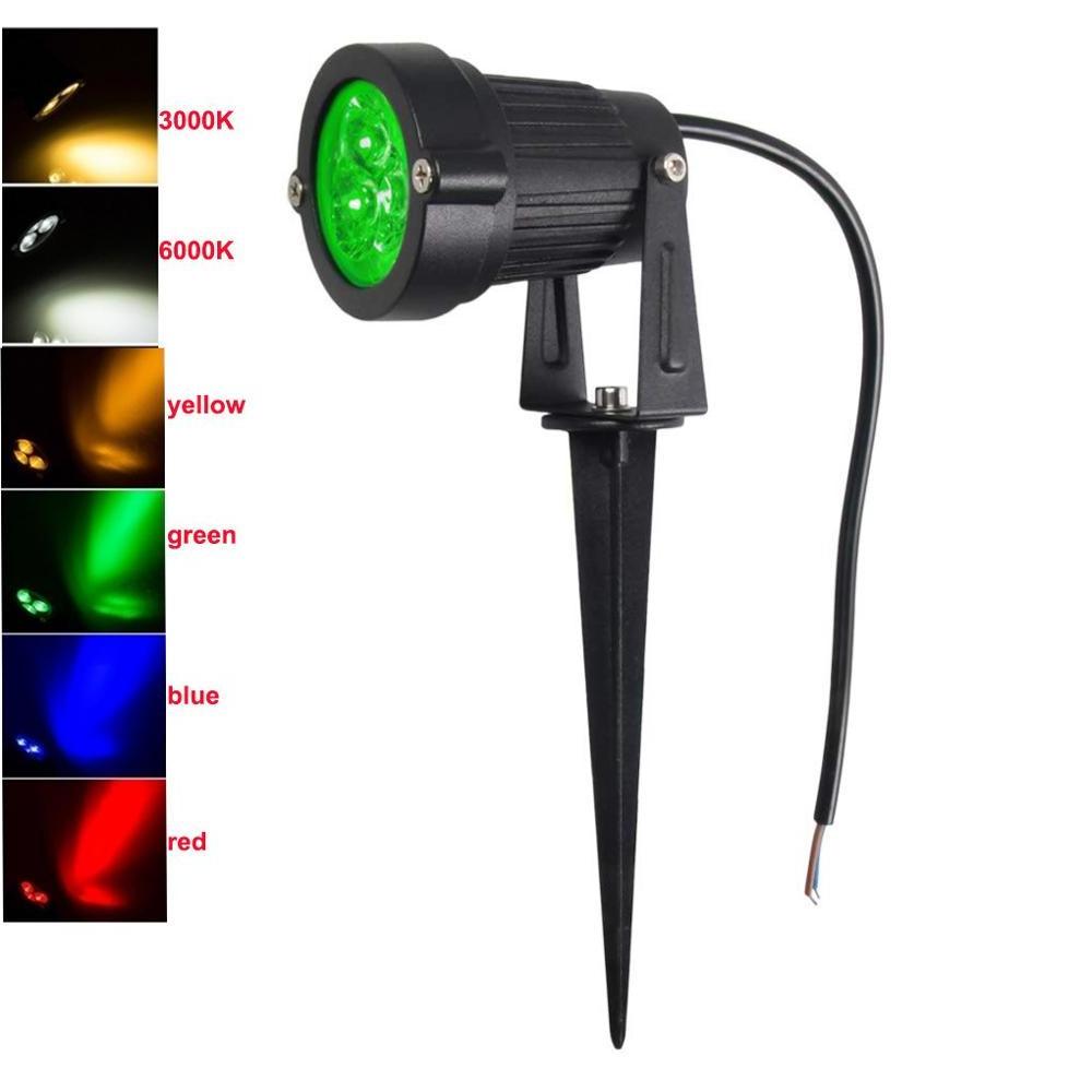 LED Lawn Lamp COB Spike Light 12V 110V 220V Outdoor Waterproof Pathway Garden Lighting Spot Bulb 5W 3W Decor Landscape RGB