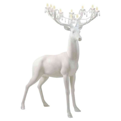 Professional Manufacture Handmade Animal Fiberglass Sculpture Realistic Home Decor Durbin Resin Deer Statue