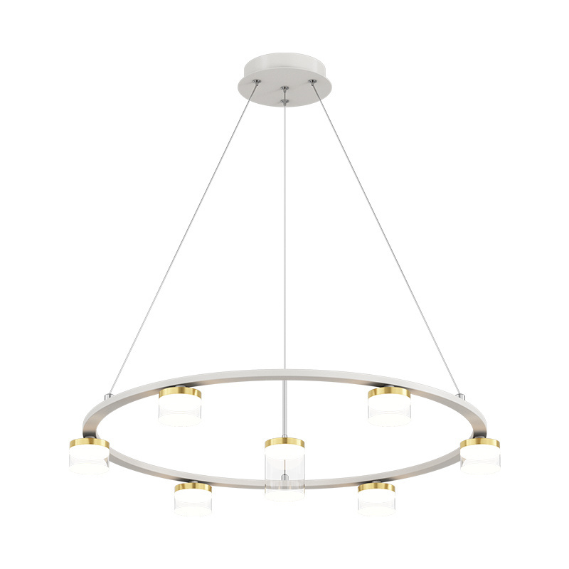 Nordic living room luxury dining room bedroom showroom golden round ring light chandelier