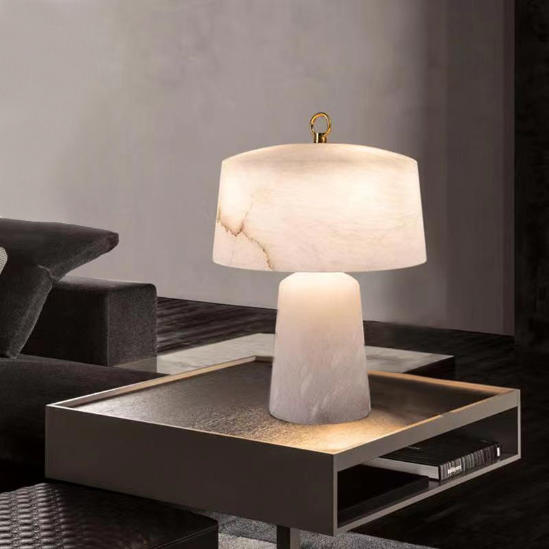 New Design Color Simple Style Marble Mushroom Desk Lighting Best Sellers Product Alabaster marble table Lamp