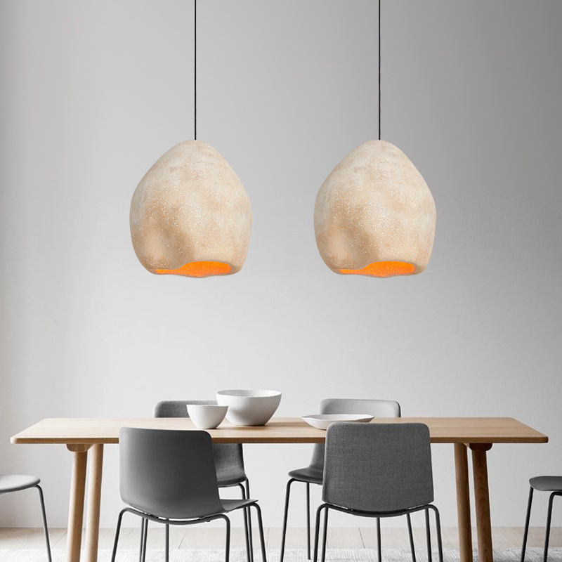 Nordic Minimalist Retro Cement Pendant Light for Restaurant Dining Room Coffee Hall Lighting Fixture