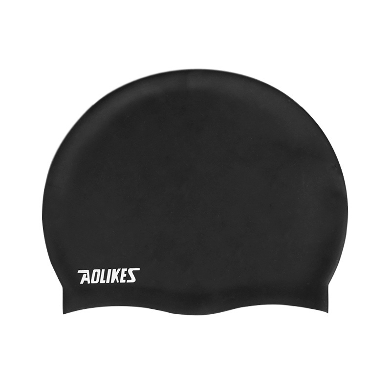 Aolikes 5010 Elastic Swimming Cap Cover Ears for Long and Short Hair Waterproof Non-slip Swimming Hat Premium Silicone Swim Cap