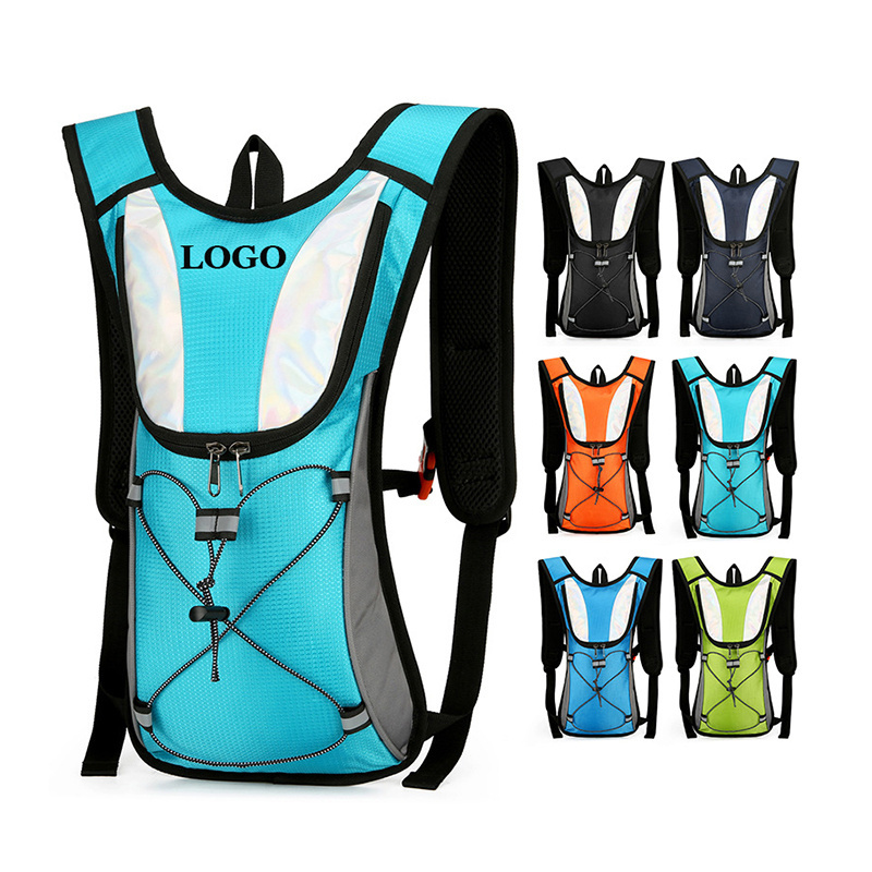 Custom LOGO Reflective Waterproof Lightweight Casual Sports Running Hiking Ski Cycling Hydration Backpack For Men