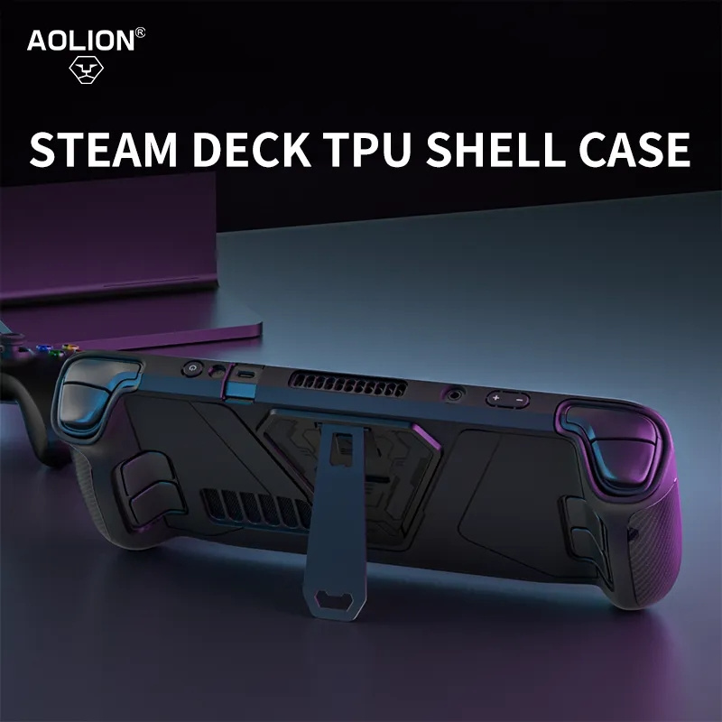 Aolion Protective Case Cover for Steam Deck OLED with Kickstand TPU Shockproof Case Cover  for Steam Deck OLED