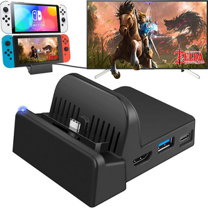 Switch Dock for Nintendo Switch Portable Nintendo Switch Docking Station for TV with 4K HDMI/USB 3.0/ USB-C Charging Ports