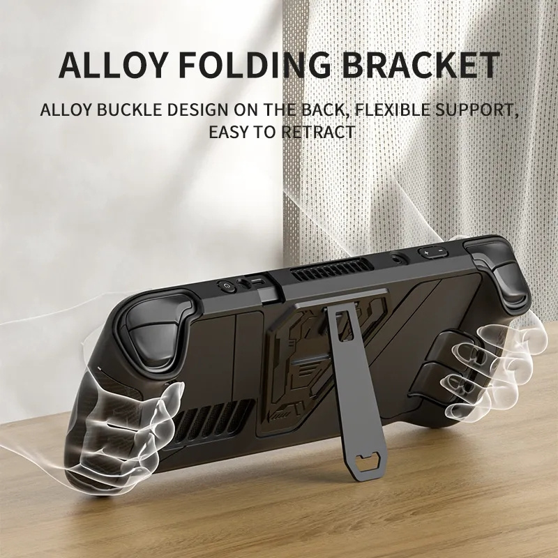 Aolion Protective Case Cover for Steam Deck OLED with Kickstand TPU Shockproof Case Cover  for Steam Deck OLED