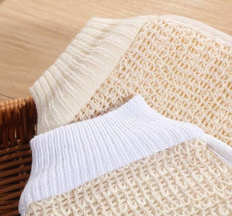 25.5g Single Sisal Bath Mitt Exfoliating Bath Gloves For Shower Skin Care Body Scrubber Remove Dead Skin