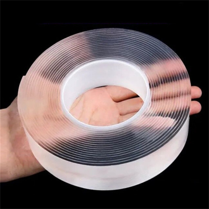 Multipurpose Transparent Bathroom Kitchen Waterproof Mildew Proof  Nano Tape  Washable Adhesive Double Sided Mounting Tape