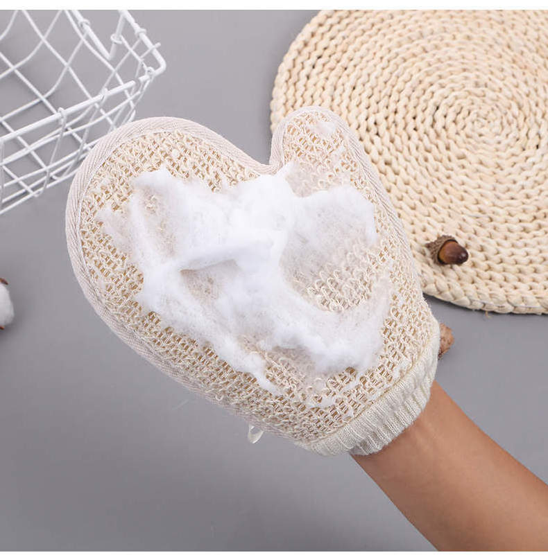 25.5g Single Sisal Bath Mitt Exfoliating Bath Gloves For Shower Skin Care Body Scrubber Remove Dead Skin