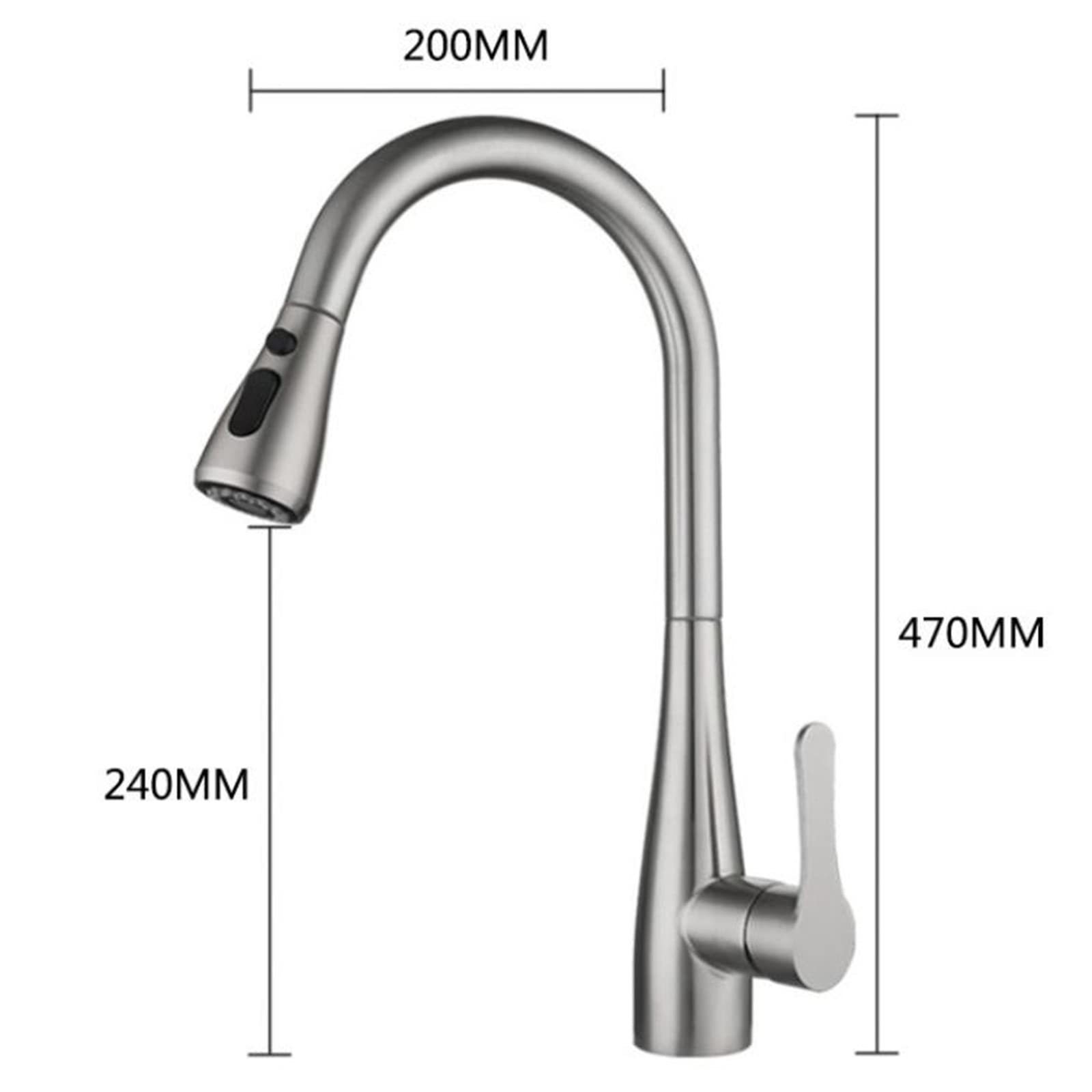 Luxury brushed gold kitchen faucet with pull-out design, with washing head Single handle, cold and hot dual control sink Tap