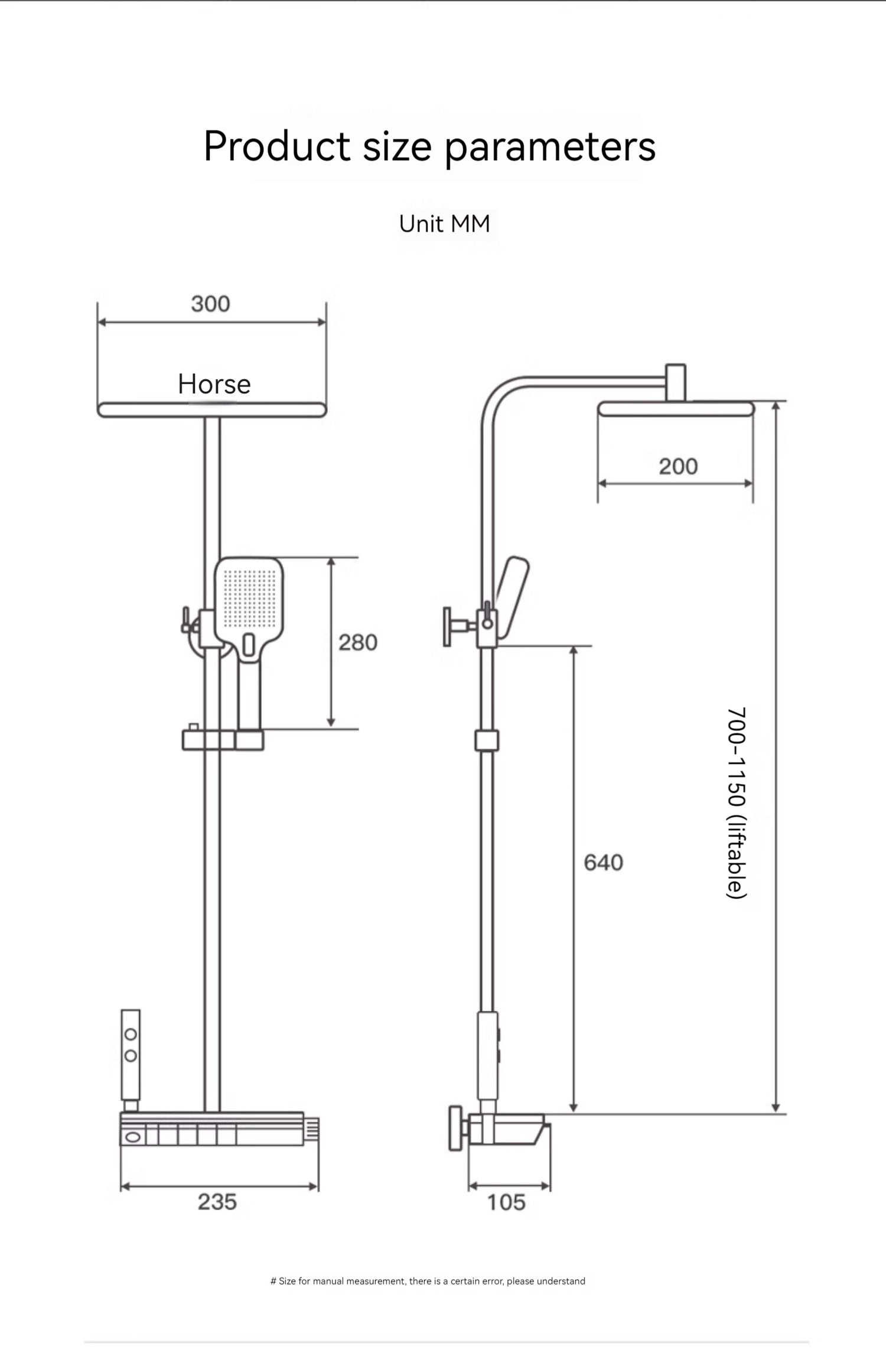 Adjustable Square Thermostatic Bath Shower Faucet Bathroom Hot Cold Bathtub Wall Mount SPA Rainfall Modern Smart Shower Set