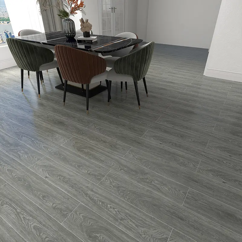 AOLONG Eco Wood Grain Parquet Effect Glue Down Wooden Vinyl Planks Tile PVC LVT Floor For House PVC Flooring