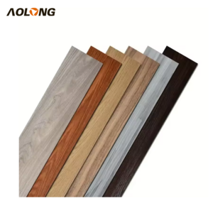 AOLONG Cheap Lvp Piso Vinilico Pvc Vinyl Plank Self Adhesive Glue Stick And Peel Wood Plank Floor Stickers Waterproof Tile