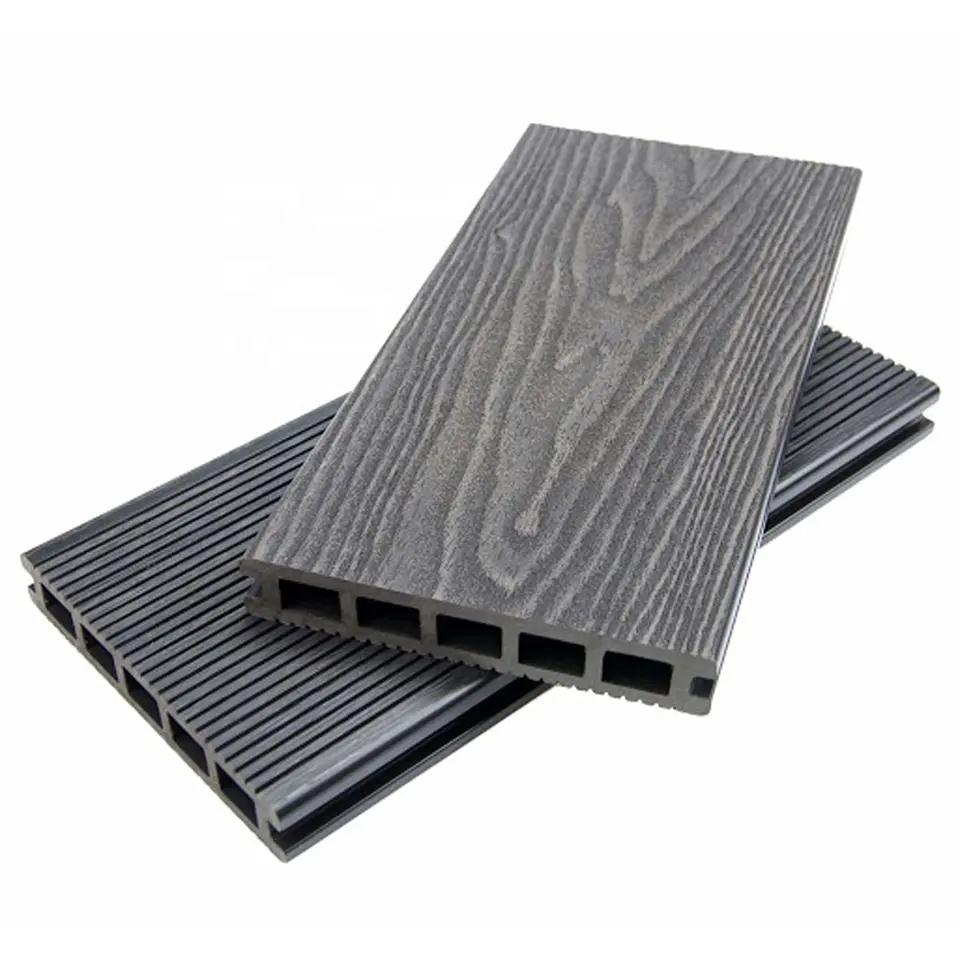 AOLONG 3d Embossed Wood Grain Wpc Decking Patio Wpc Water-proof Flooring Timber Outdoor Wood Plastic Composite Decking