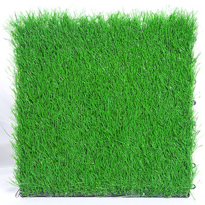 WPC Outdoor Garden Interlocking Artificial Grass plastic base Outdoor diy tile Natural Grass Faux Lawn WPC Tiles