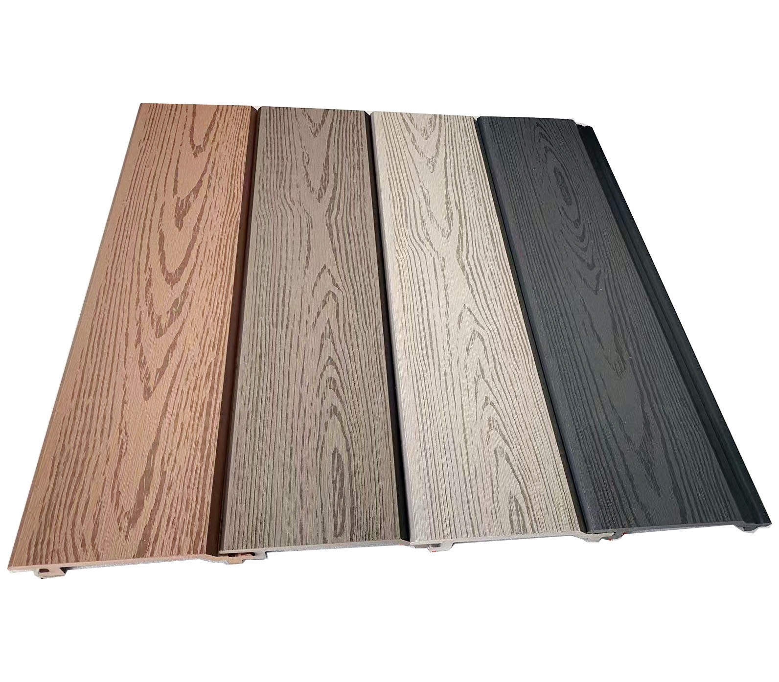 WPC wall decking outdoor wall cladding plastic wood 3D embossed decking composite wainscoting