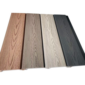 WPC wall decking outdoor wall cladding plastic wood 3D embossed decking composite wainscoting