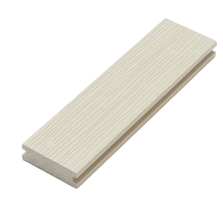 Durable solid plastic composite flooring white oak floor anti-UV WPC decking outdoor courtyard landscape garden lath