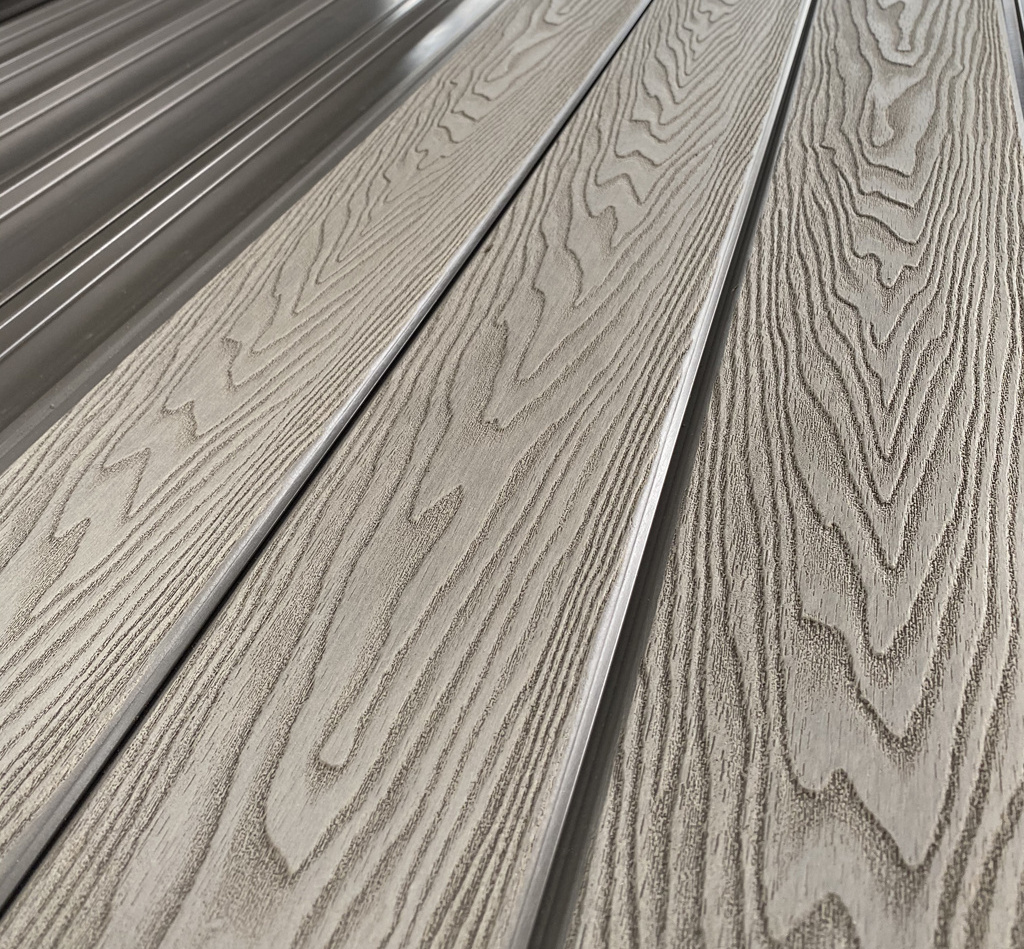 Wood plastic wall cladding WPC decorative embossed wall covering decking outdoor wooden wainscoting panel 156*21mm