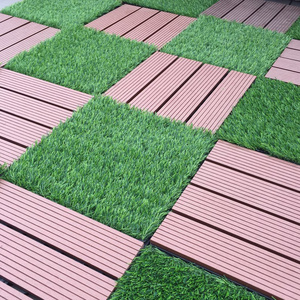 WPC tile Faux grass Interlocking floor tiles plastic wood decking outdoor swimming pool tiles