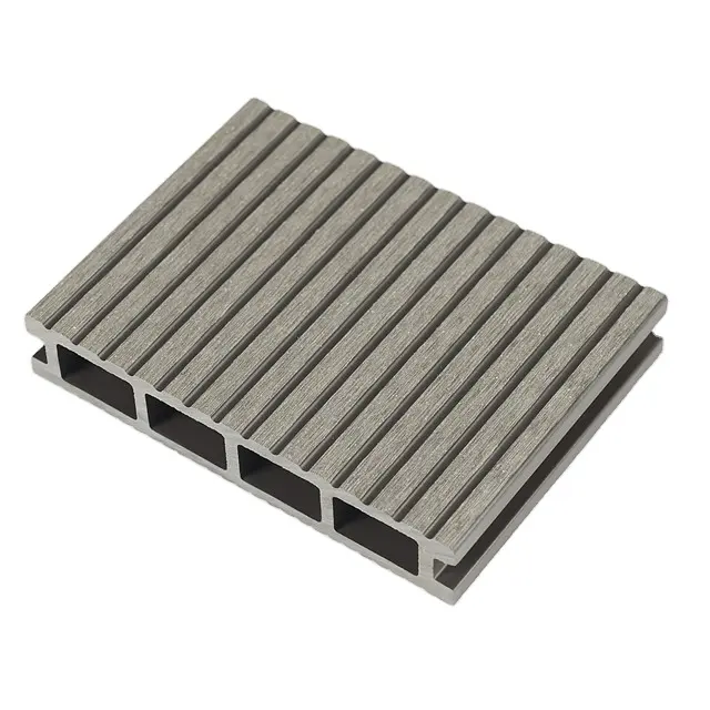 Outdoor Decking Flooring Wood Plastic Composite Decking Solid Floor,  Wpc Wood Decking