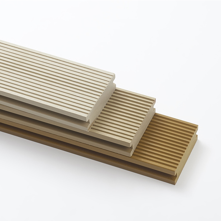 Durable solid plastic composite flooring white oak floor anti-UV WPC decking outdoor courtyard landscape garden lath