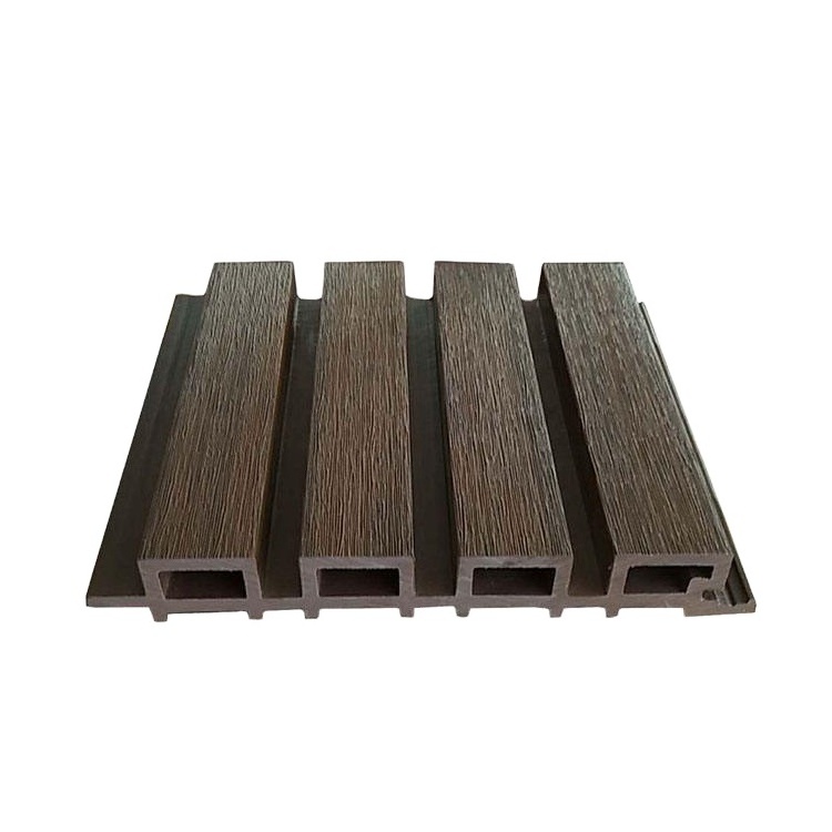 co-extrusion wood plastic composite pvc fluted panel outdoor slat ...