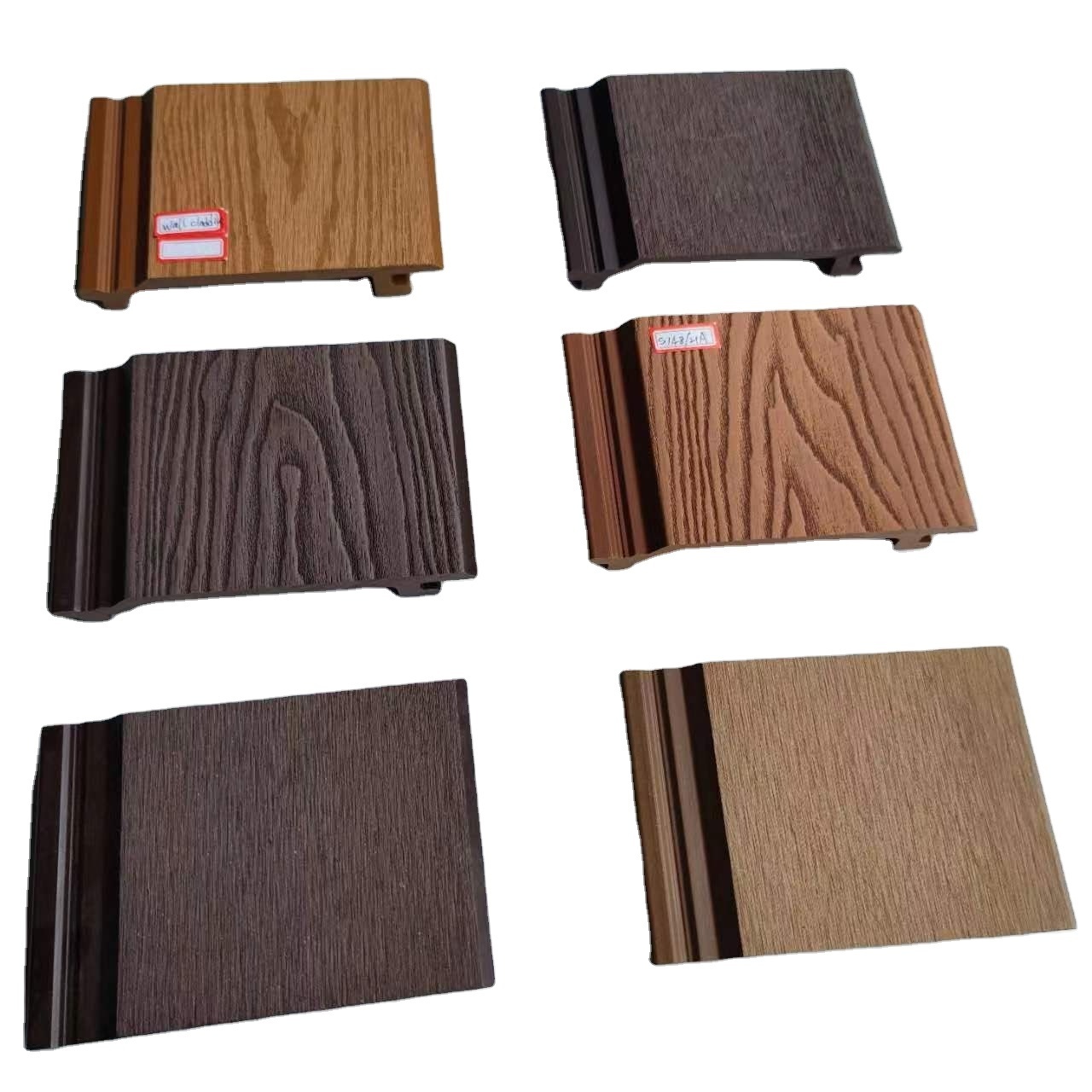 High Quality Modern WPC Wood Grain 3D Embossed Wall Panel New Design Wood Facade Top Supplier Good Price Board S148-21A