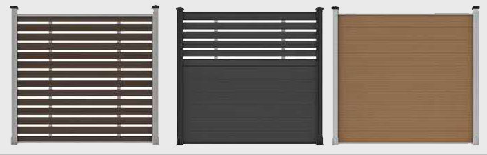 WPC garden fence easy install private wpc aluminum fence outdoor composite fencing boards