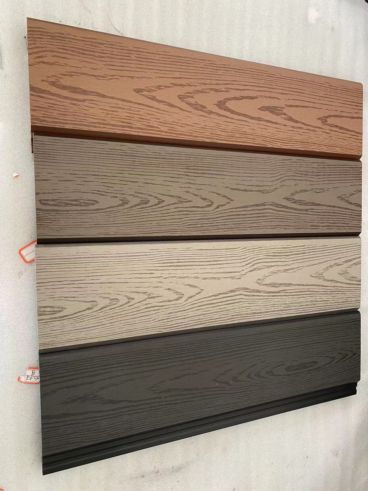 WPC wall decking outdoor wall cladding plastic wood 3D embossed decking composite wainscoting