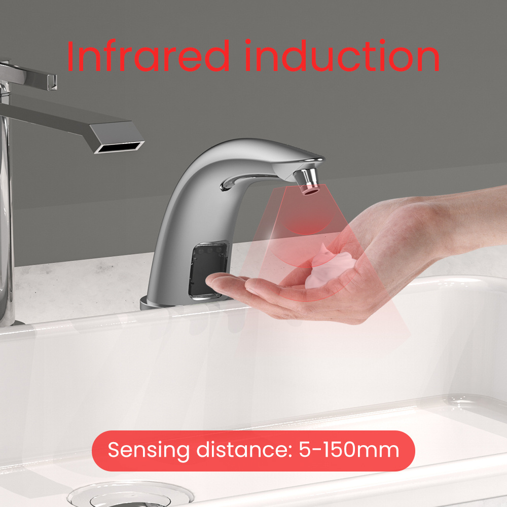 2023 Hot Sales Counter Mounted Automatic Faucet Soap Dispenser Foam Soap Dispenser For Bathroom