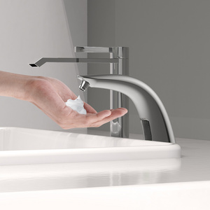 2023 Hot Sales Counter Mounted Automatic Faucet Soap Dispenser Foam Soap Dispenser For Bathroom