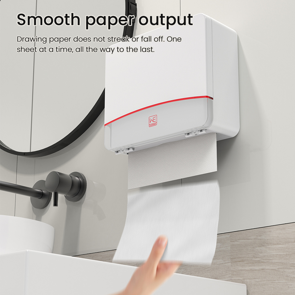 Multifold Paper Dispenser Wall Mount Black Folded Hand Towel Dispenser for Bathroom/Restroom 300 Towels Commercial Paper Holder