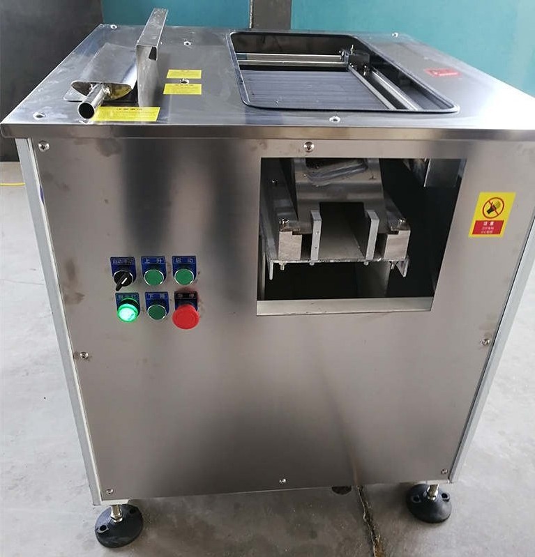 stainless steel food grade full automatic electric oblique slicing cutting machine black fish slicing fish fillet machine