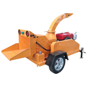 Professional 8" Logs Wood Chipper Trailer Wood Chipper with Diesel Engine Hydraulic Chipper Shredder