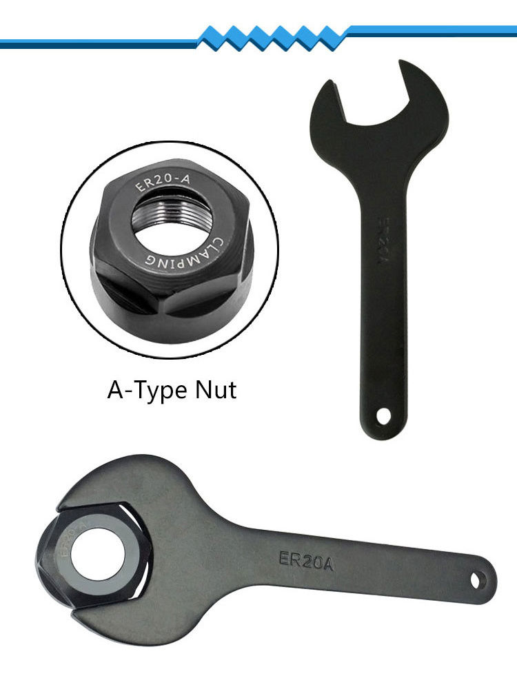 ER spanner wrench ER8A ER11A ER16A ER20A ER-A type spanners keys for ER collets chucks nut spanner